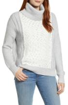 Women's Caslon Cowl Neck Boucle Sweater - Grey