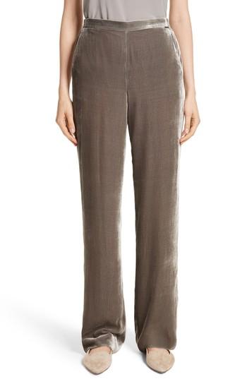 Women's St. John Collection Wide Leg Velvet Pants