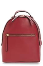 Emperia Brook Faux Leather Backpack - Red