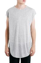 Men's Topman Cap Sleeve Longline T-shirt