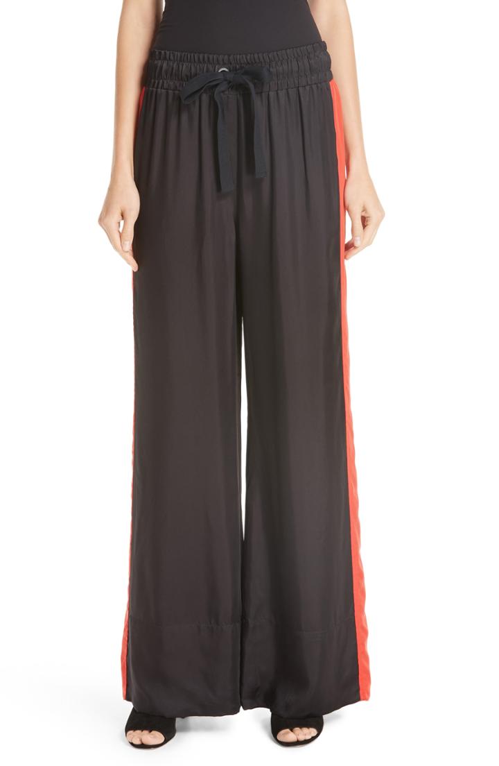 Women's Cinq A Sept Sierra Side Stripe Pants - Black
