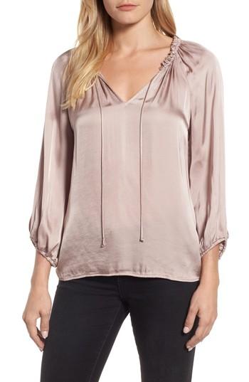 Women's Velvet By Graham & Spencer Tie Neck Satin Blouse