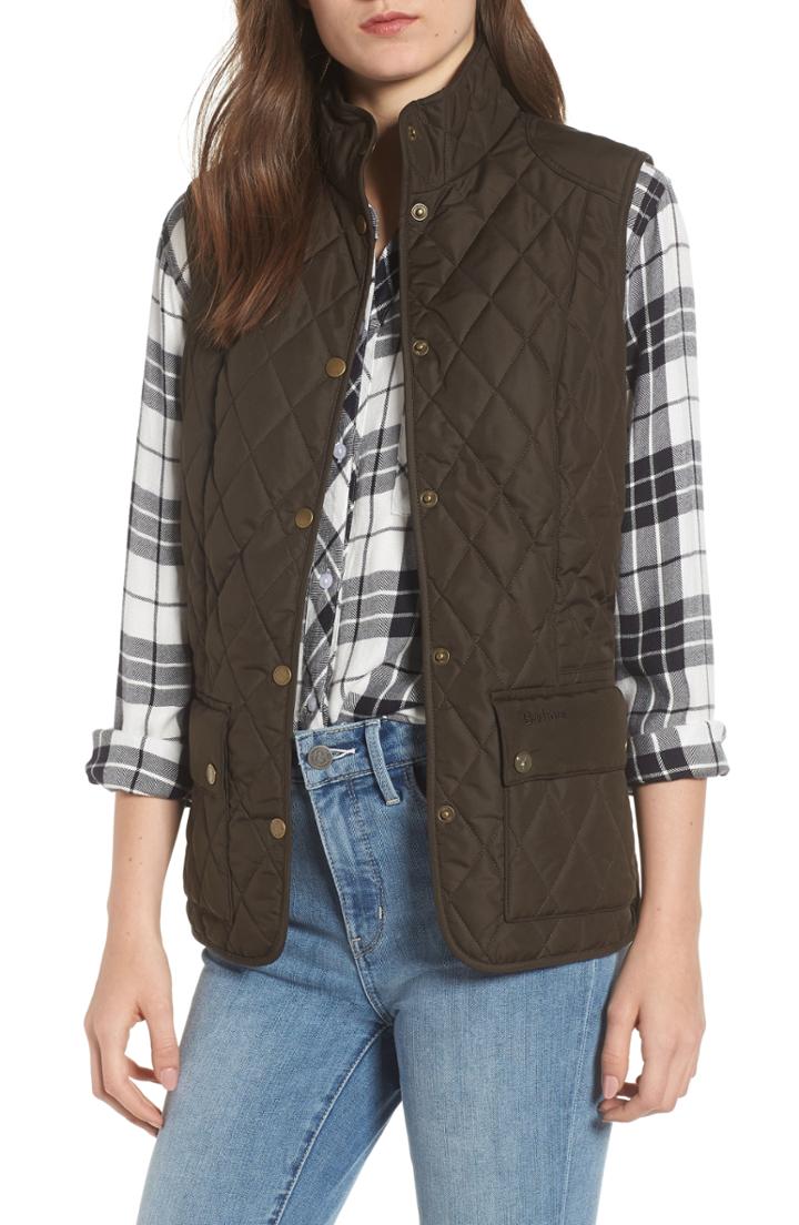 Women's The North Face Holladown Water Repellent 550-fill-power Down Crop Vest - Green