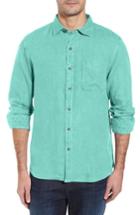 Men's Tommy Bahama Seaspray Breezer Standard Fit Linen Sport Shirt - Green
