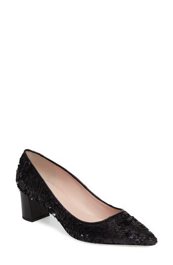 Women's Kate Spade New York Mauna Sequin Pump .5 M - Black