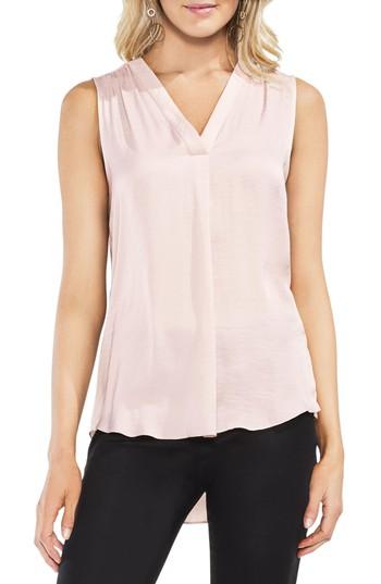 Women's Vince Camuto Rumpled Satin Blouse, Size - Ivory