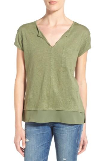 Women's Sanctuary City Mix Layered Look Tee - Green