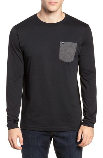 Men's Travis Mathew Regular Fit Long Sleeve T-shirt - Black