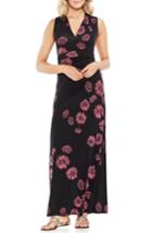 Women's Vince Camuto Chateau Floral Halter Maxi Dress, Size - Black