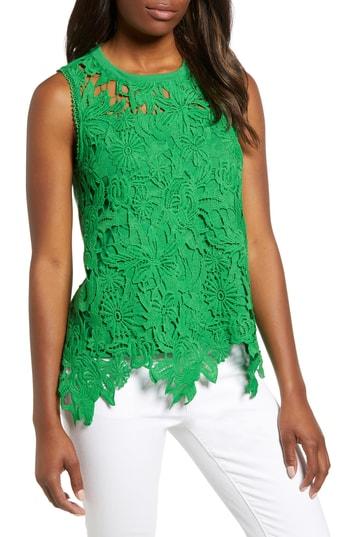 Women's Everleigh Lace Front Sleeveless Top, Size - Green