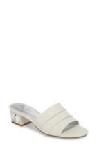 Women's Adrianna Papell Tiana Block Heel Slide Sandal .5 M - White