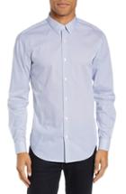 Men's Theory Irving Slim Fit Mini Cone Print Sport Shirt - Blue
