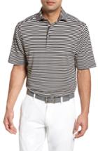 Men's Bobby Jones Xh2o Feed Stripe Stretch Golf Polo - Black