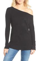 Women's French Connection Urban Flossy One-shoulder Sweater - Black