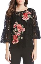 Women's Karen Kane Lace Embellished Bell Sleeve Top