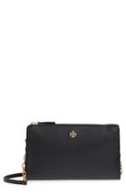 Women's Tory Burch Marsden Leather Wallet Crossbody Bag - Black