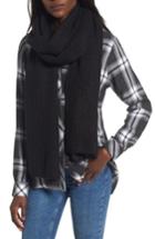 Women's Halogen Ribbed Muffler, Size - Black