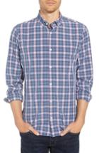 Men's Mizzen+main Hawkins Slim Fit Plaid Performance Sport Shirt - Blue