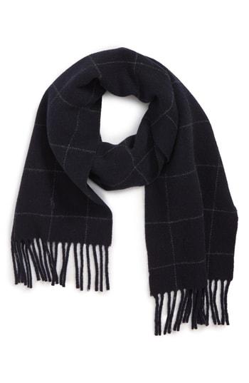 Men's Polo Ralph Lauren Reversible Windowpane Wool Blend Scarf