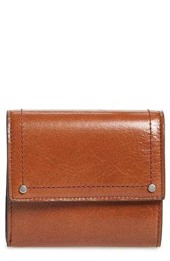Women's Treasure & Bond Tracy Leather Trifold Wallet - Brown
