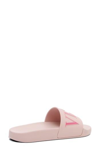 Women's Valentino Garavani Logo Slide Sandal Us / 38eu - Pink