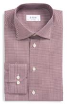 Men's Eton Contemporary Fit Geometric Dress Shirt - Red