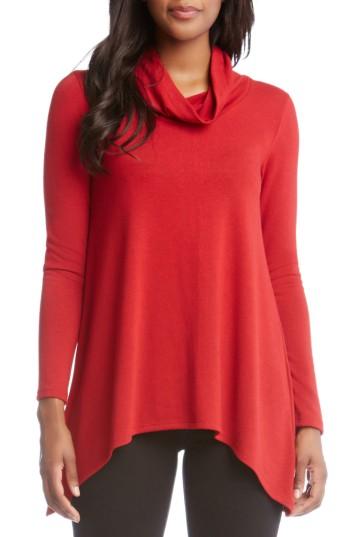 Women's Karen Kane Curved Hem Sweater - Red