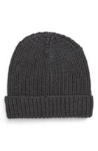 Men's Eleventy Shaker Stitch Wool Knit Cap - Grey