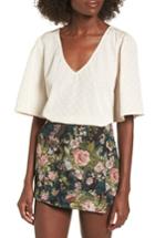 Women's Leith V Neck Top - Beige