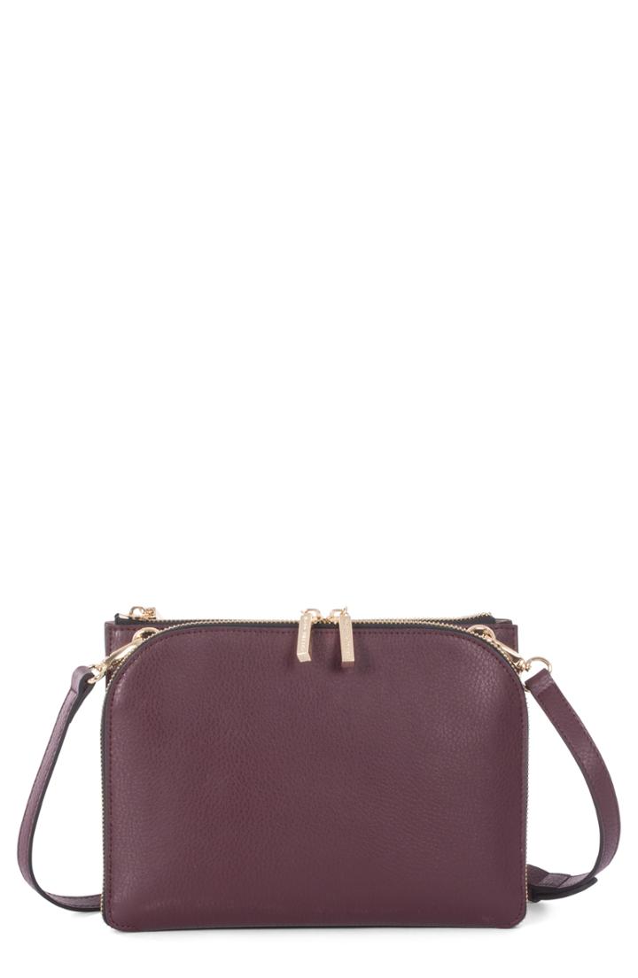 Celine Dion Triad Leather Crossbody Bag - White