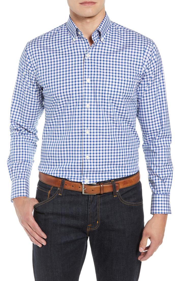 Men's Peter Millar Crown Ease Gran Via Fit Tattersall Check Sport Shirt