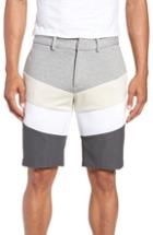 Men's Lvlxiii Chevron Colorblock Shorts, Size - Grey