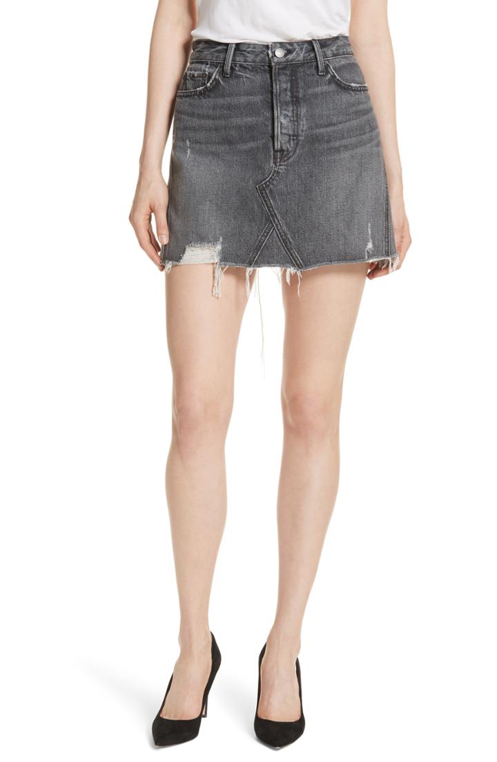 Women's Grlfrnd Eva A-frame Gusset Denim Skirt