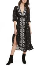 Women's Free People Embroidered Maxi Dress - Black
