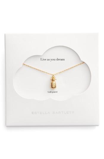 Women's Estella Bartlett Treasure Me Pineapple Pendant Necklace