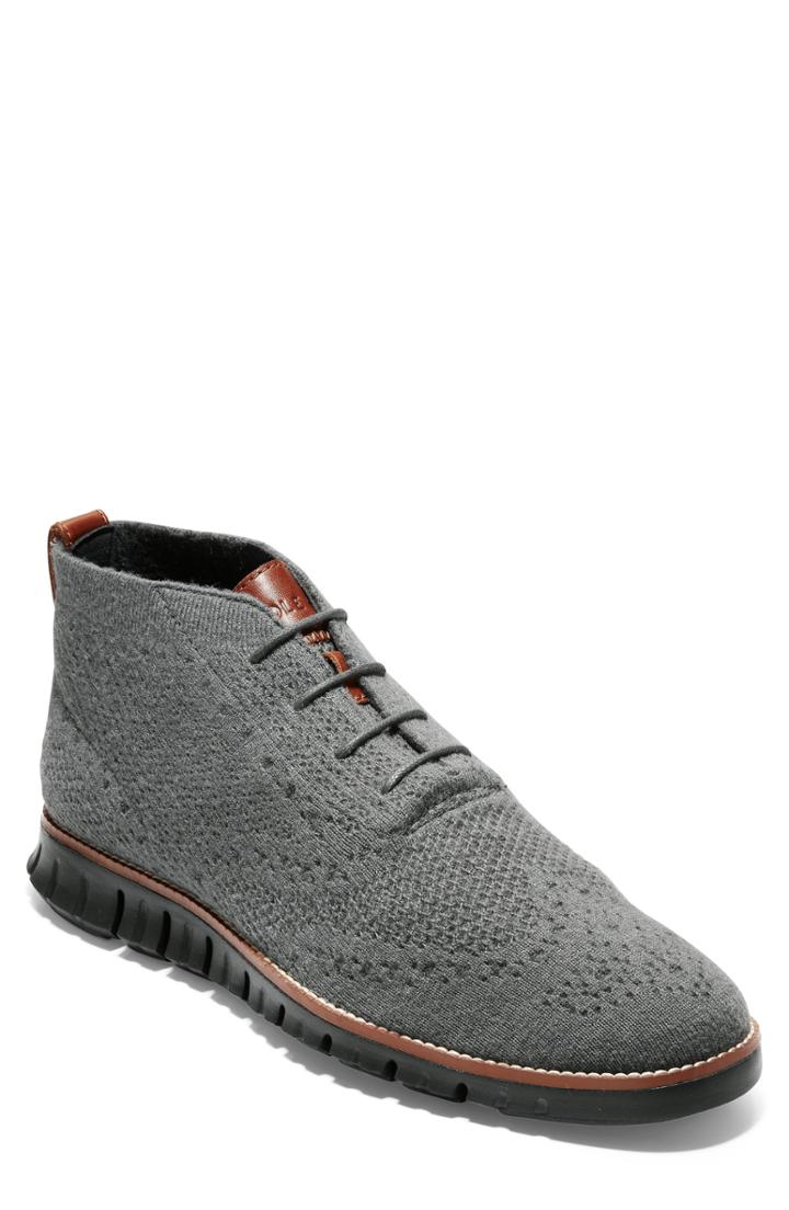 Men's Cole Haan Zerogrand Stitchlite Knitted Wool Chukka Boot M - Grey