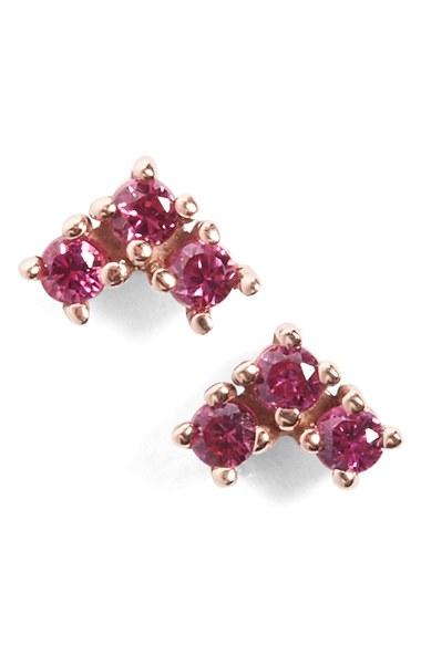 Women's Anna Sheffield 'bea' Ruby Arrow Stud Earrings