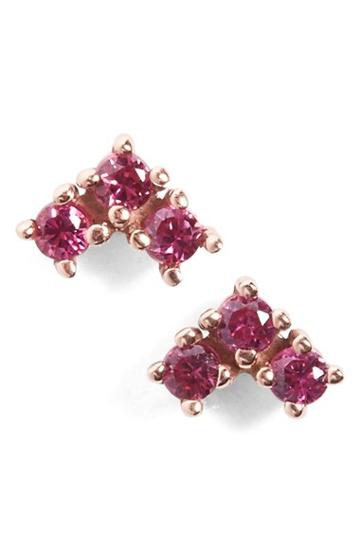 Women's Anna Sheffield 'bea' Ruby Arrow Stud Earrings