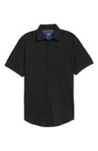 Men's Stone Rose Slim Fit Flame Knit Sport Shirt, Size - Black