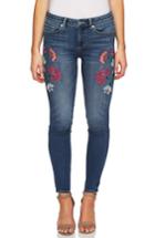 Women's Cece Floral Embroidery Skinny Jeans - Blue