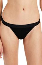 Women's Onia Leila Ribbed Bikini Bottoms - Black