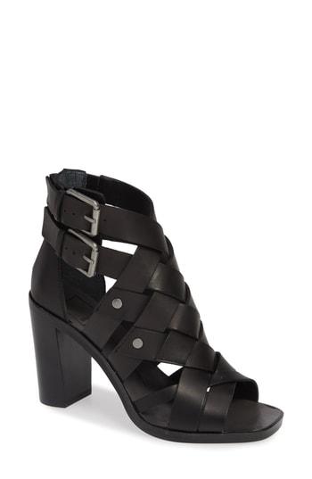 Women's Dolce Vita Noree Caged Block Heel Sandal M - Black