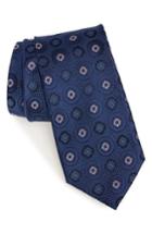 Men's Nordstrom Men's Shop Edlin Medallion Silk Tie, Size - Blue