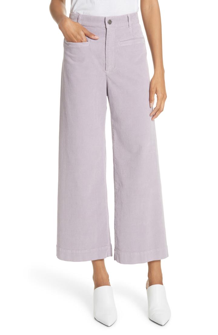 Women's A.l.c. Jay Crop Wide Leg Corduroy Pants