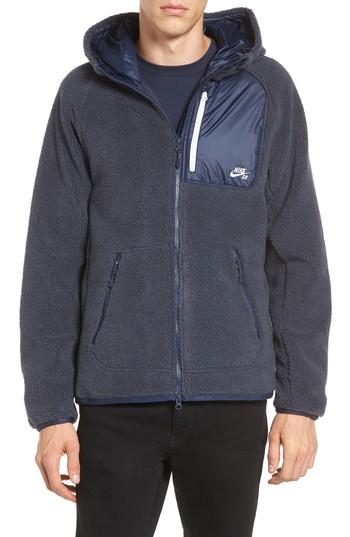 Men's Nike Sb Everett Hoodie, Size - Blue