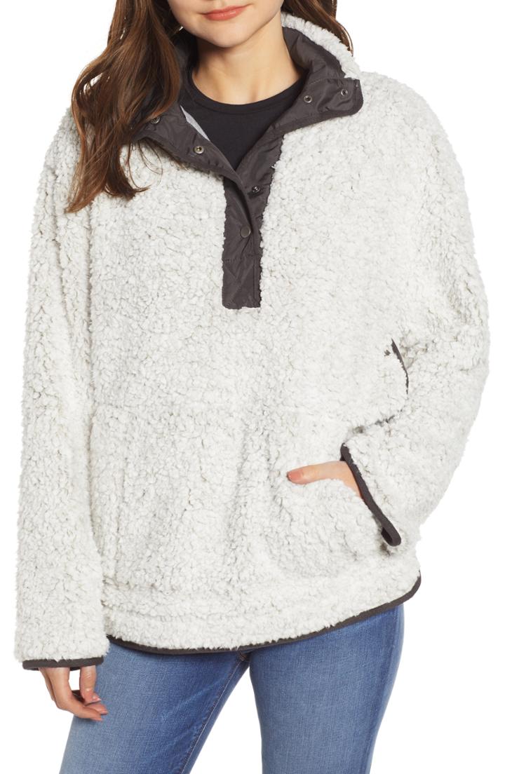 Women's Dylan Frosty Tipped Park Slope Pullover /small - Ivory