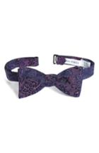 Men's Calibrate Vintage Paisley Silk Blend Bow Tie, Size - Metallic