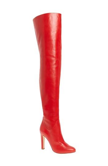 Women's Francesco Russo Over The Knee Boot Us / 37eu - Red