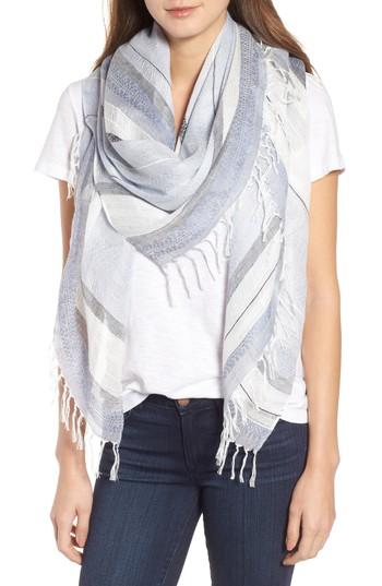 Women's Caslon Stripe Scarf, Size - Blue