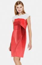 Women's Vince Camuto Contrast Yoke Ombre Print Sheath Dress